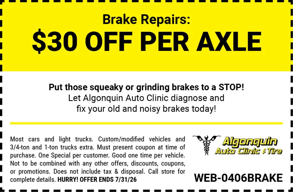 Brake Repairs $30 Off Per Axle