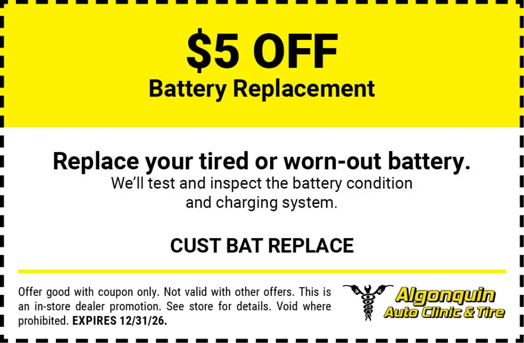 $5 off battery replacement