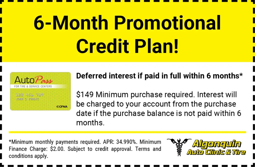6-month promotional credit plan. deferred interest if paid in full within 6 months.