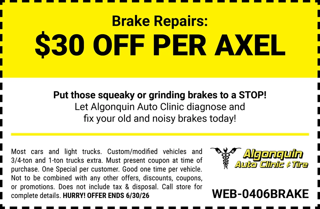 Brake Repairs $30 Off Per Axel