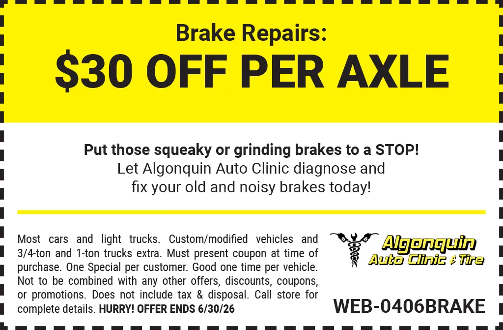 Brake Repairs $30 Off Per Axle